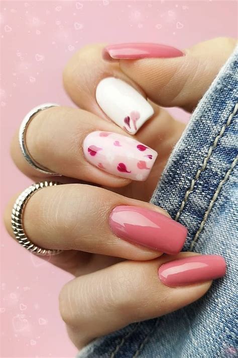 valentines nails 2024|neutral valentines day nails.